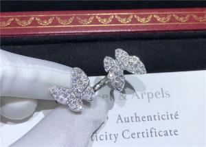  18K White Gold Van Cleef And Arpels Butterfly Ring With 70 Diamonds Manufactures