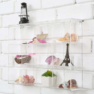  12 Compartment Acrylic Display Frame Wall Mounted Bathroom Organizer Counter Rack Manufactures
