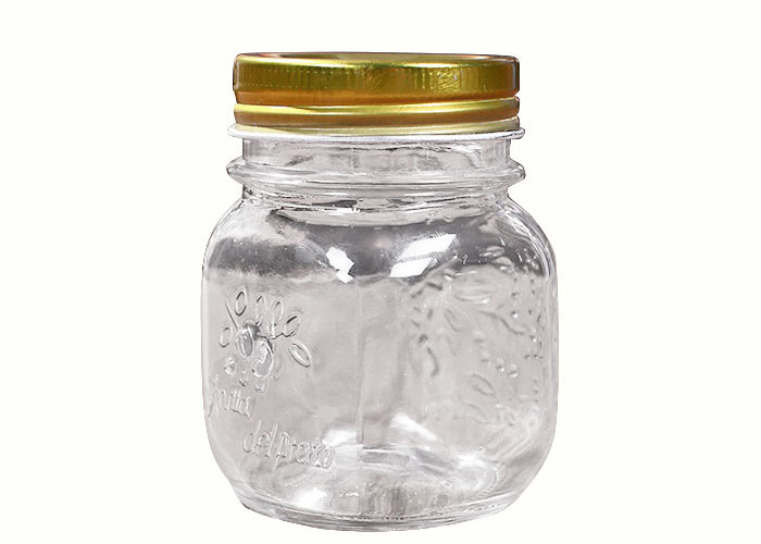  Airtight Empty Glass Jars , Glass Bottles For Juice Storage Clear Color Manufactures