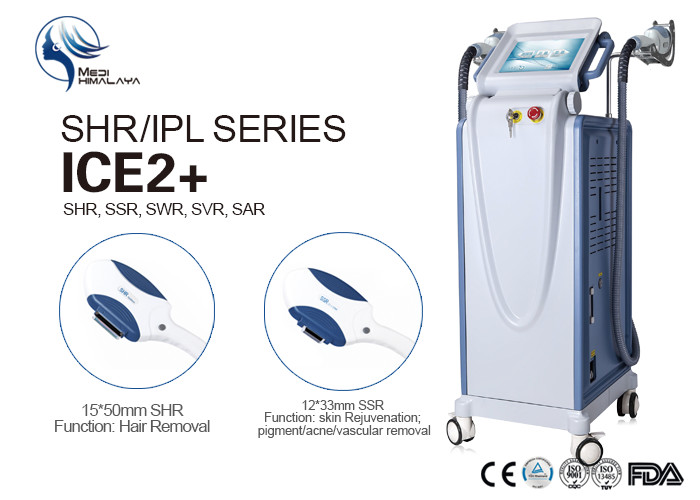  100V 50 - 60Hz Intense Pulsed Light Laser Hair Removal Equipment with Double Handles Manufactures