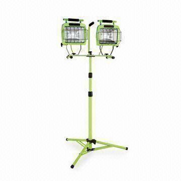 China Halogen Work Lights, 1,400W Double Bulb Halogen 2-in-1 Tripod Worklight with Hinged Style Face Frame on sale