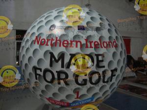 Customized Helium Inflatable Golf Ball Round 2.5m Reusable ASTM Manufactures