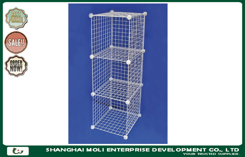 China Heavy Duty Equipment Galvanized stackable wire storage baskets , shelves for Retail store on sale