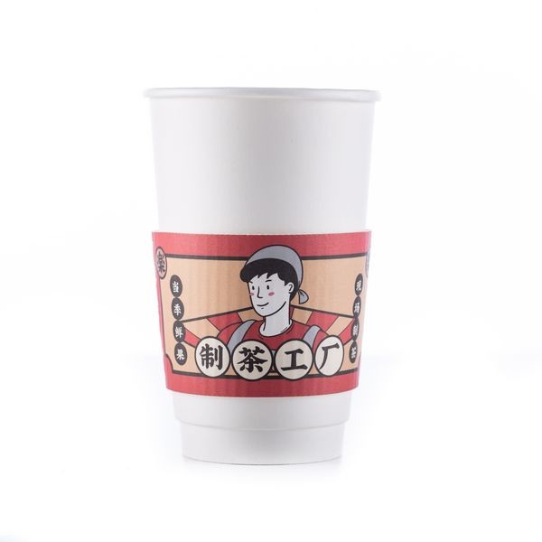 China 8oz/12oz/16oz Single Wall Paper Cup , Disposable Paper Coffee Cup With Lid And Sleeve on sale