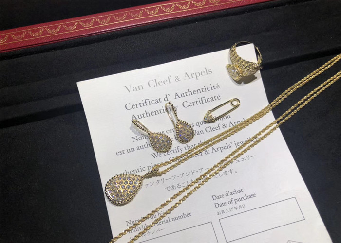  Full Diamond 18K Gold Necklace / Bracelet / Earrings For Women Manufactures