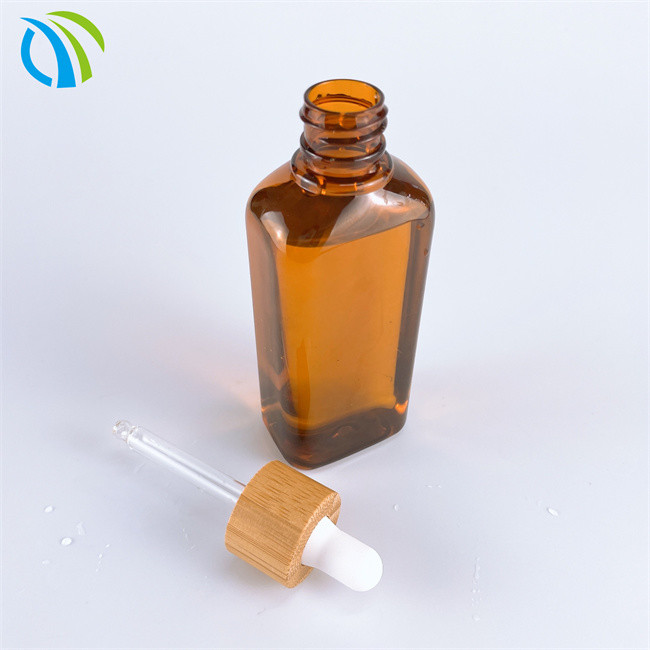 China Plastic Eye Pipette Dropper Bottle 20/415 bamboo cap 20mm 1cc Ribbed on sale