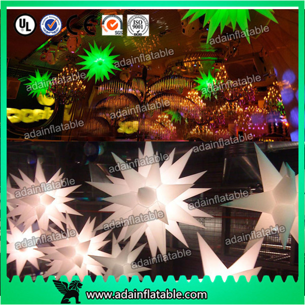 2m Green/White Event Infatable Decoration LED lighting Star For Club Manufactures