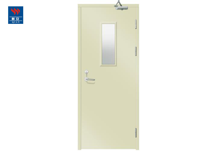 China Galvanized Steel Fire Rated Doors 1000*2100*100mm With 6mm Glass on sale