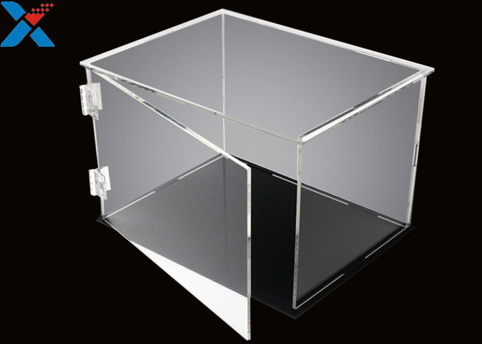  Rectangle Acrylic Display Box Open Door Assembled Clear Dust Storage Box Manufactures