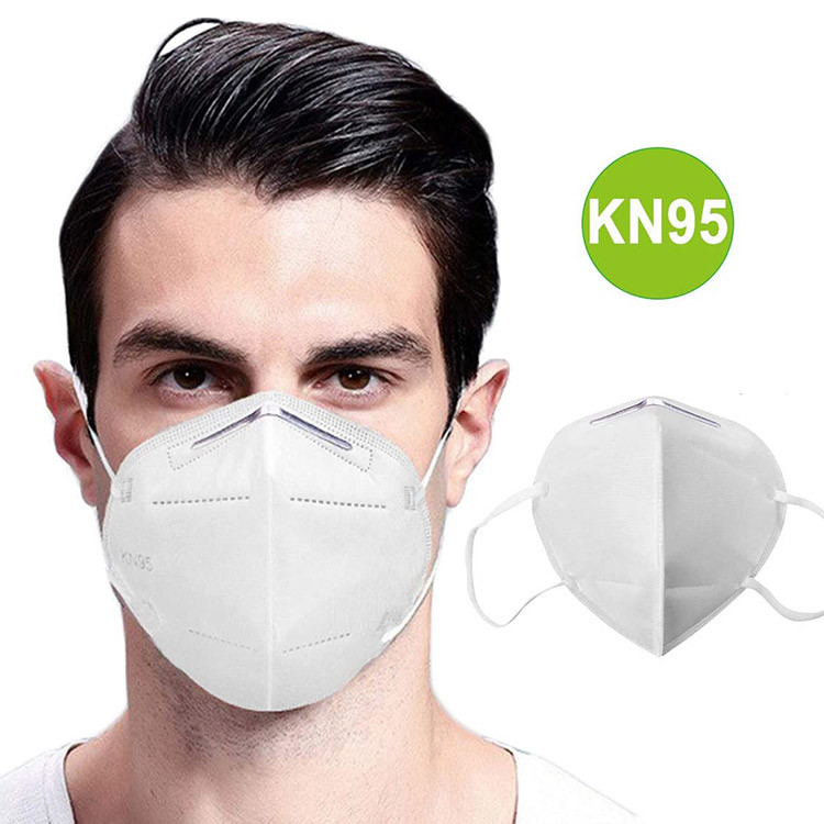  Nonwoven KN95 Folding Half Face Mask Vertical Fold Flat With Elastic Earloop Manufactures