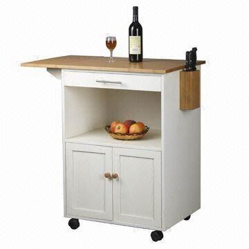 China Wood Kitchen Trolley with Drawer, Knife Holder and Cabinet on sale