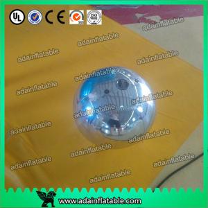  40cm Holiday Inflatable Silver Mirror Ball Balloons Dia. 5M For Display Manufactures