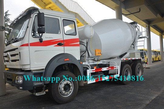 China 2638 380hp Beiben Heavy Duty Truck , 6x4 10cbm Concrete Transit Mixer Truck Right Hand Drive Optional on sale