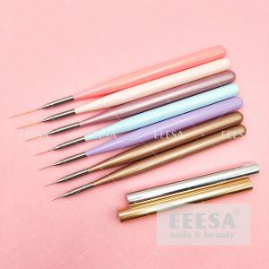  3Mm 5Mm 7Mm 9Mm 12Mm 15Mm 20Mm Long Wood Ultra Thin Precise Nail Art Liner Brush Sets Manufactures