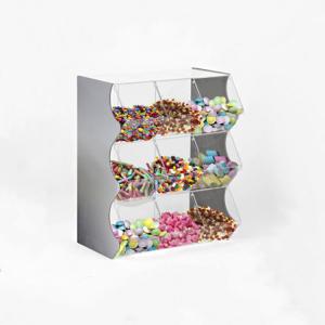  3 Tier Candy Display Case , Custom Pick and Mix Acrylic Candy Dispenser Manufactures