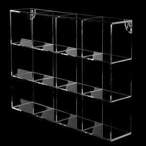 12 Compartment Acrylic Display Frame Wall Mounted Bathroom Organizer Counter Rack Manufactures