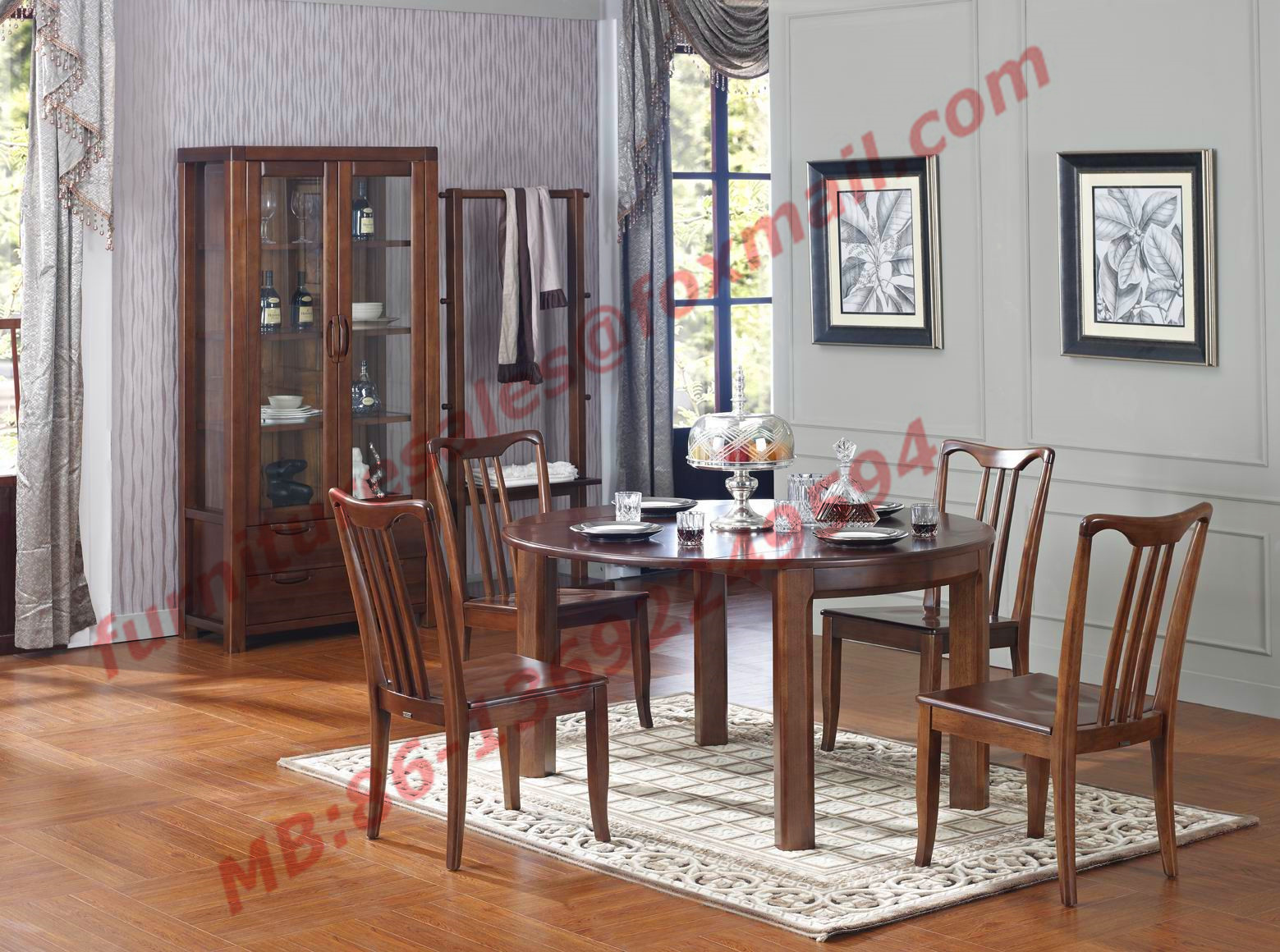  Can Folding and Opening Dining table in Solid Wooden Dining Room Set Manufactures