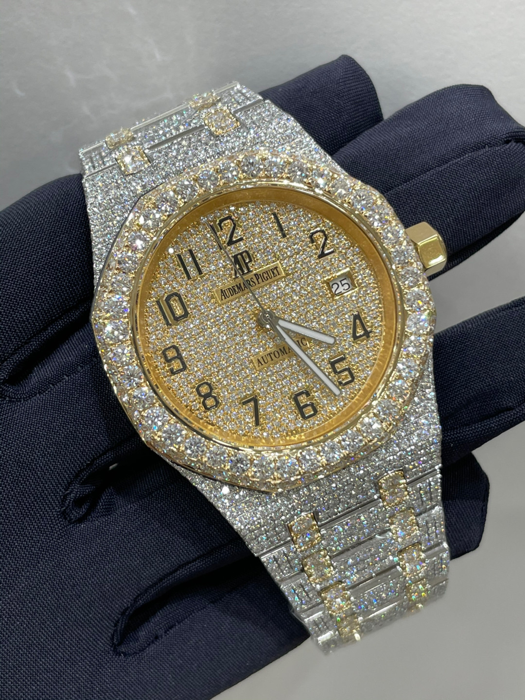  Skeleton Men Lab Diamond Wrist Watch Swiss Moment Moissanite Studded Iced Out Manufactures