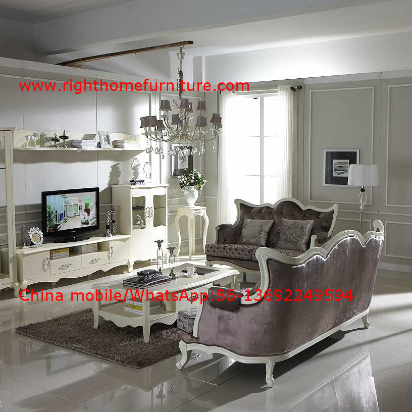  Neoclassical Living Room Furniture by Pure white Wall Unit and Coffee table with Luxury Sofa set Manufactures