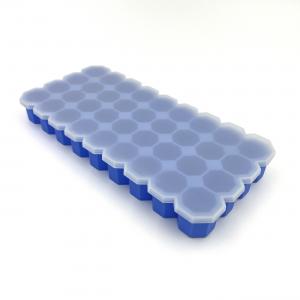 China Tasteless Heatproof Ice Tray Moulds , Nontoxic Silicone Mini Ice Cube Trays on sale