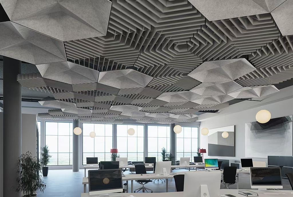  Recycled Eco Friendly Acoustic Panels High Density PET Ceiling Panels Manufactures