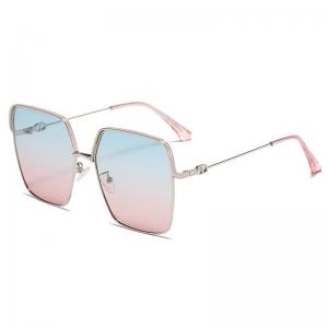 Women'S Metal Frame Sunglasses Polygonal Driving UV Blocking TAC Lens Manufactures