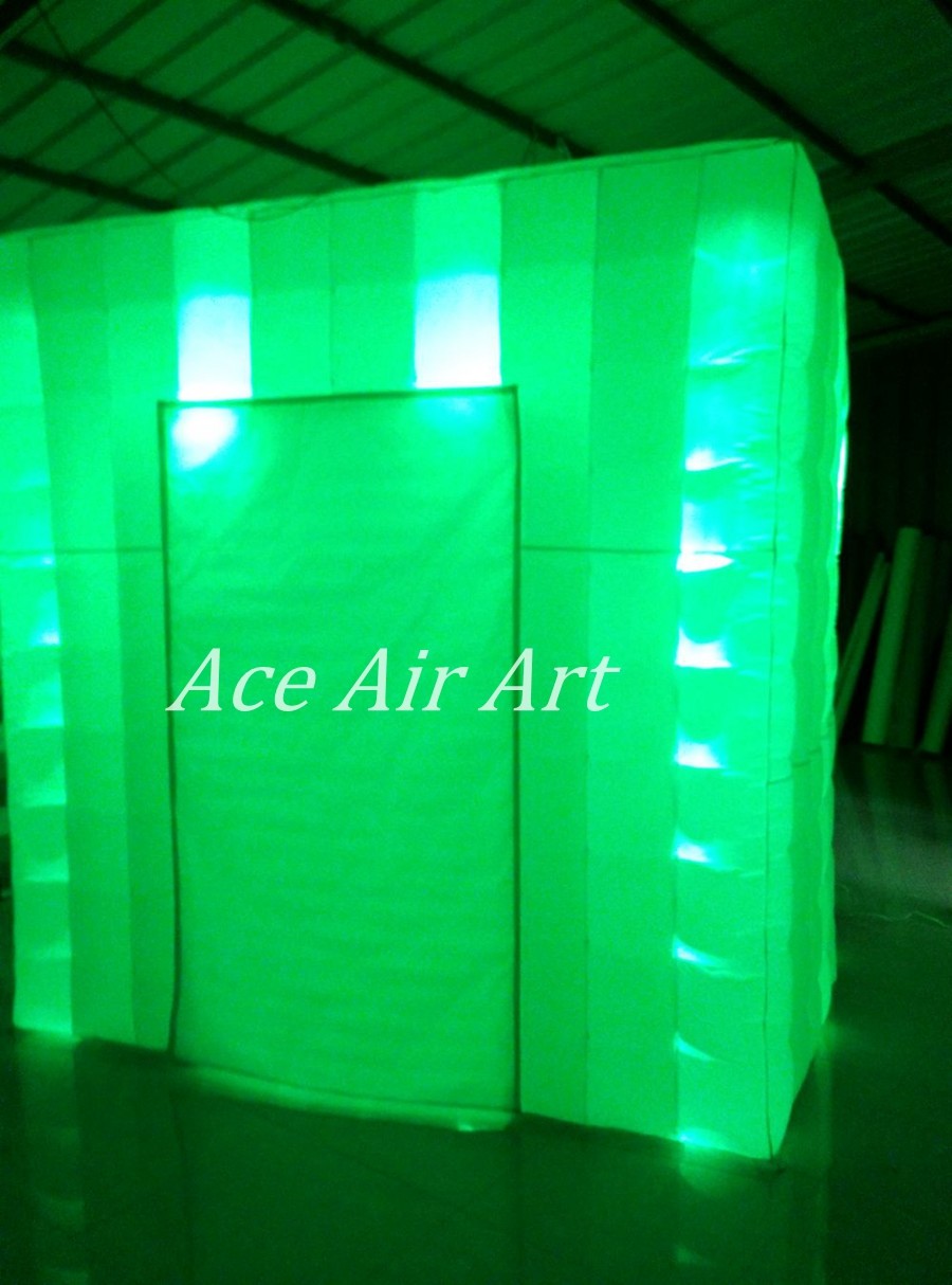 Ace Air Art new style white fabric led lighting giggles and laugh inflatable photo booth for USA