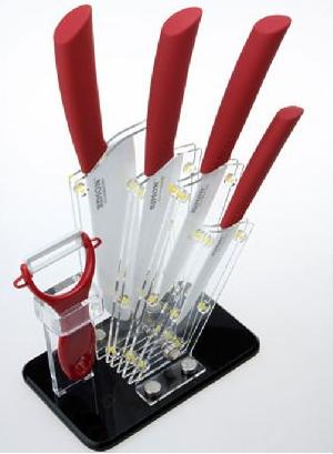  Fashion Shape Red Acrylic Knife Block With Quick Delivery Manufactures