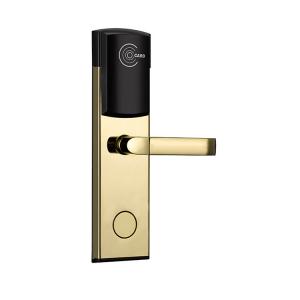  Intelligent RFID Hotel Door Locks Smart Card Golden Lock Low Battery Voltage Warning Manufactures