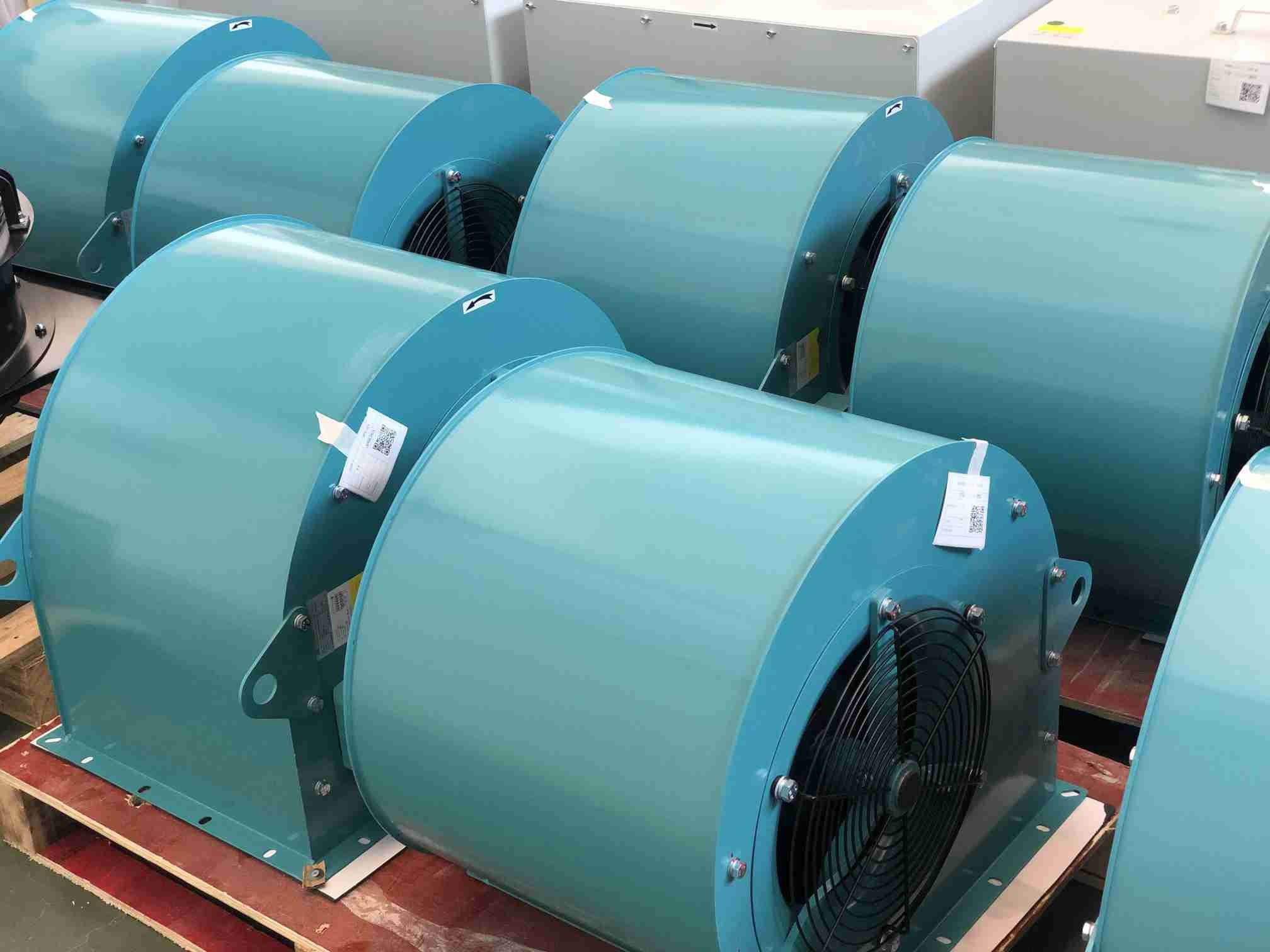  Three Phase 4 Pole 1180rpm Double Inlet Centrifugal Cooling Fan With 9inch Blade Manufactures