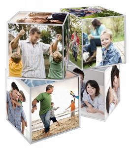  Clear Plastic 6 Sided Acrylic Photo Cube 3.25x3.25Inch For Gift Manufactures
