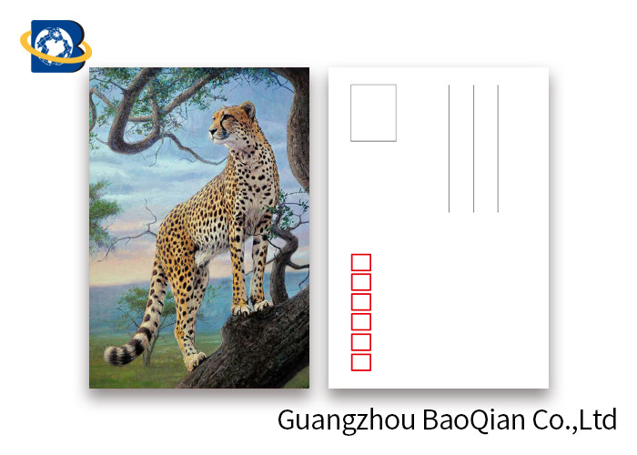  Customized Size 3D Lenticular Postcards Wild Animals Pattern Pictures UV Printing Manufactures