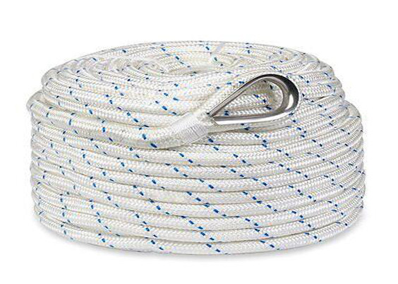  1/2"x250' Twisted 3 Strand Nylon Anchor Rope with Thimble Manufactures