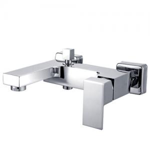  Chrome plated Single Handle Brass Bathtub Faucet Built - In Two Holes Manufactures