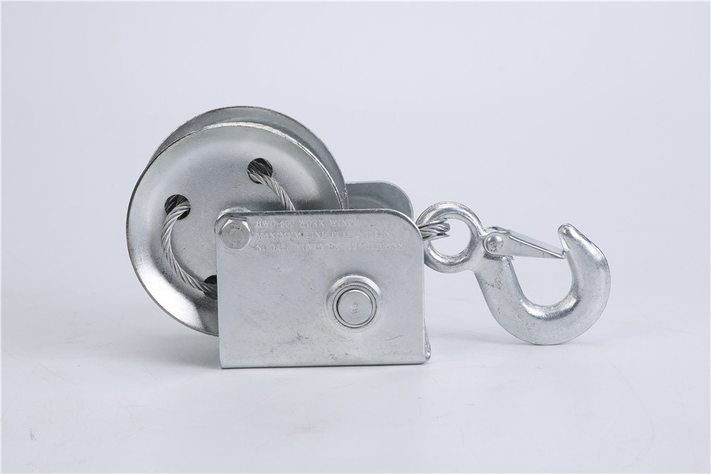  Zinc Plated Steel Cable Worm Gear Hand Crank Trailer Winch Manufactures