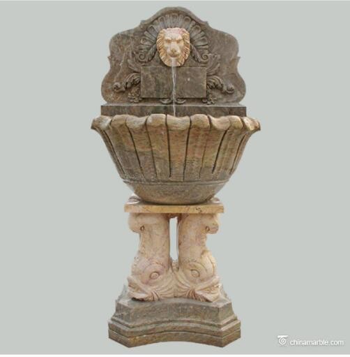 China Western Style Fish Carved Wall Water Fountain Outdoor on sale