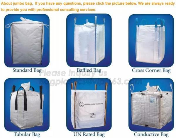 customizable PP u-panel baffle big bag /coated white woven PP jumbo bag/ventilated 4 panel baffle bag/all colors availab