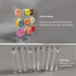  Clear Acrylic Donut Holder Birthday Bagels Doughnut Display Stand Manufactures