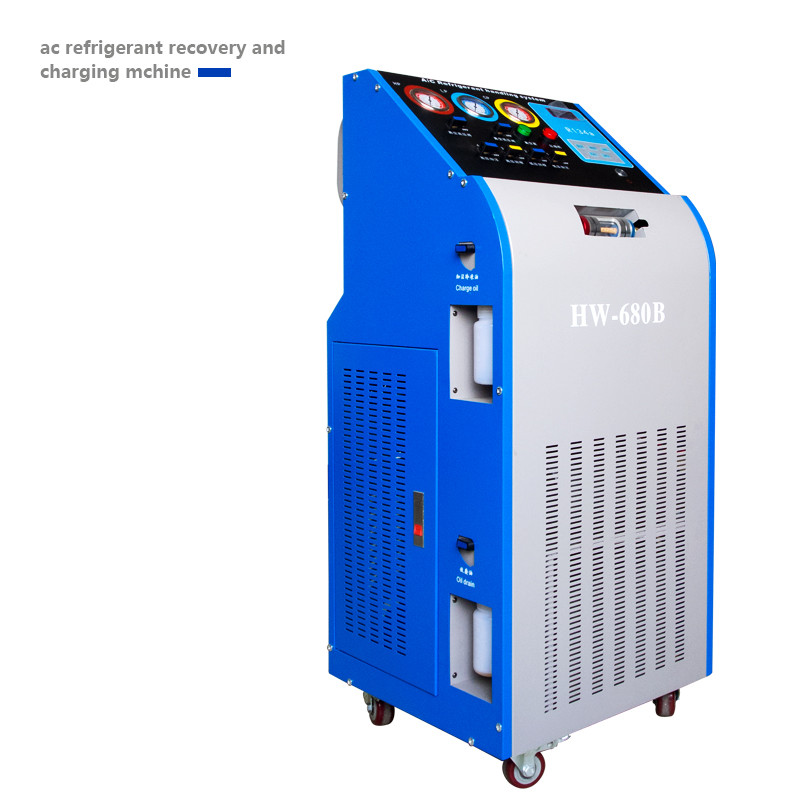  3HP HW-680B Car AC Refrigerant Recovery Machine 5.4m3/H Car AC Service Manufactures