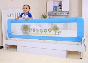 Baby Portable Adjust Bed Rail 100cm with Woven Net , infant bed rails
