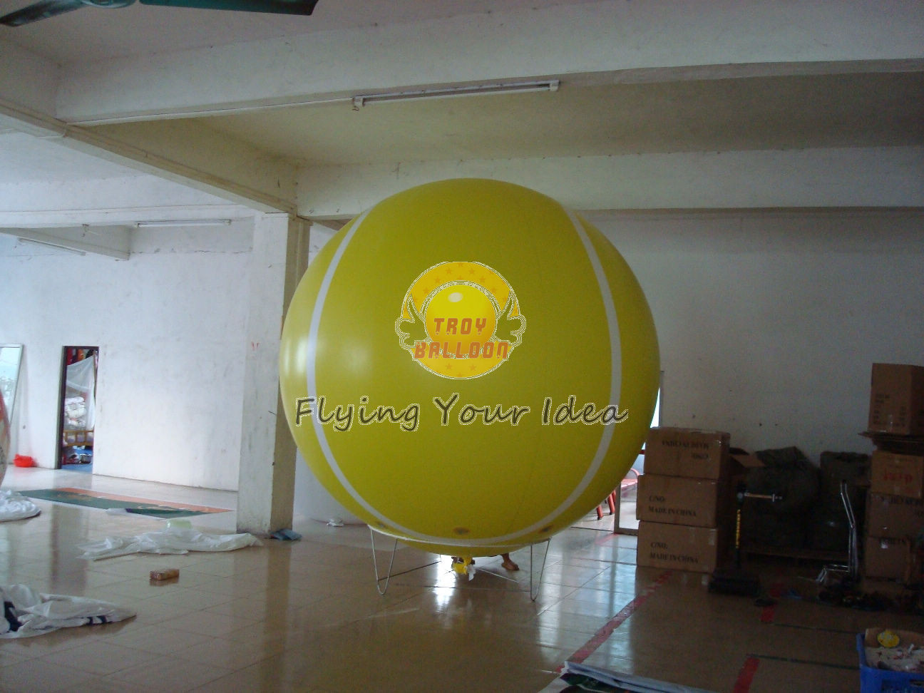 Yellow Full Digital Printed Sport Tennis Ball Balloons with 170mm Tether Points for Party Manufactures