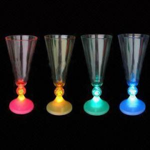  Flashing Champagne Glasses with Switch, Three LED Lights and 170mL Capacity Manufactures