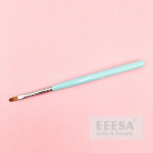  Sky Blue Wood Handle Round Synthetic Building Gel Nails Oval Nail Brush Manufactures