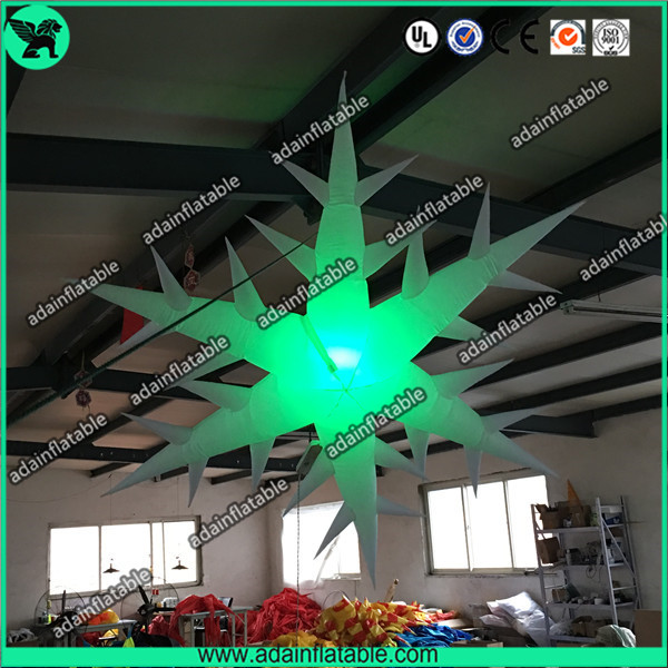  Inflatable Snowflake With LED Light,Lighting Inflatable Snow Flower Manufactures