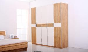  New Furniture design in shinely style for home bedroom set Bespoke Armoire and wardrobe with handle door Manufactures