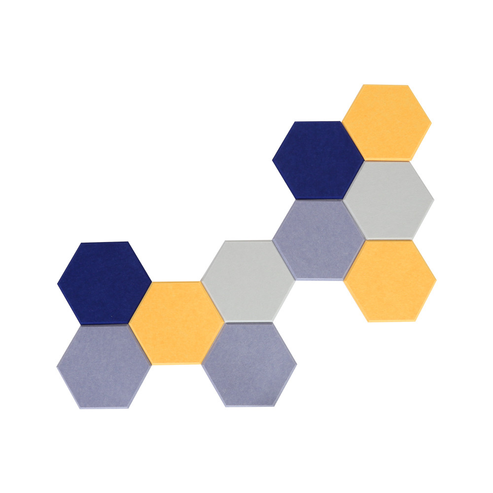  Soundproof PET Acoustic Panels Hexagon Polyester 3mm 25mm Manufactures