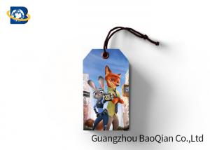  Eco - Friendly Custom Printed Hang Tags Toy Hangtag Hard Plastic Material 3D Image Manufactures