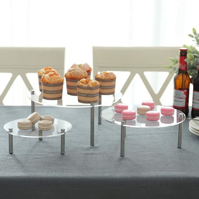  Clear 5mm Acrylic Donut Stands With Silkscreen Printing / Laser Engraving / UV Printing Logo Manufactures