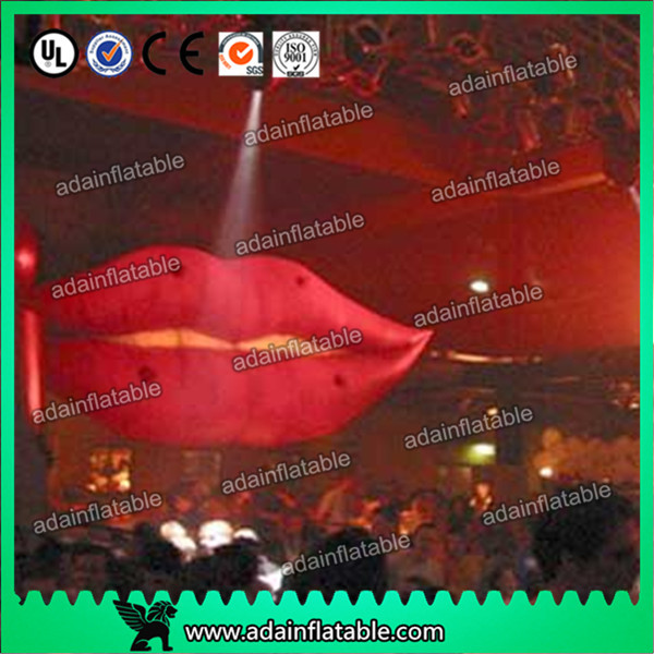  Cartoon Advertising Inflatables Balloon , Giant Mouth Red Lip Customized Character Manufactures