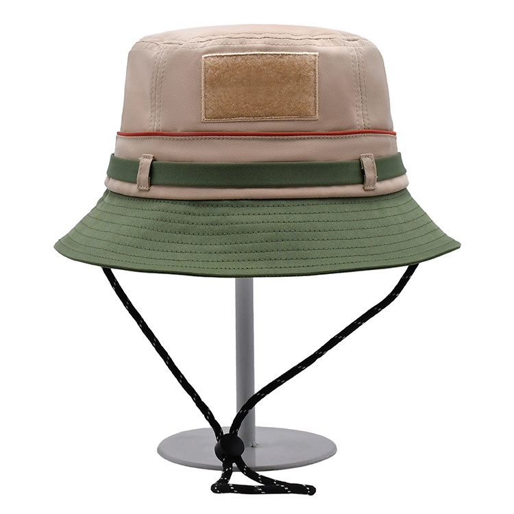  Fashion Adjustable Rope Fishing Sun Hat Custom 100% Polyester Bucket Hat Manufactures